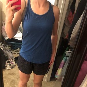 Blue lululemon work out tank